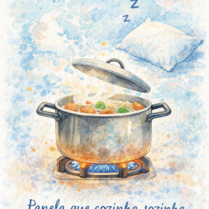 Panela que cozinha sozinha enquanto tiramos um cochilo